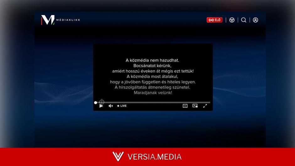 Hungary public media reform begins with black screen apology