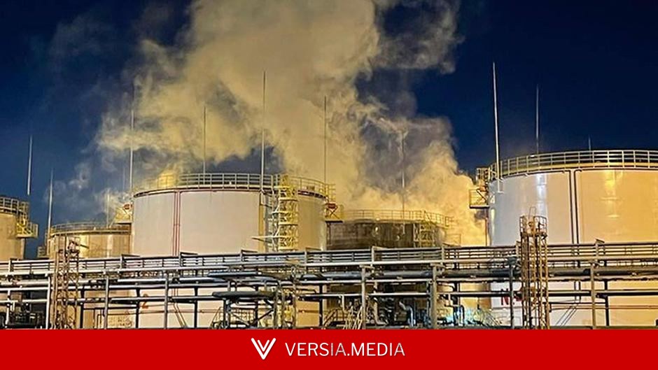 Ukrainian drone strikes ignite fires at Russian oil sites