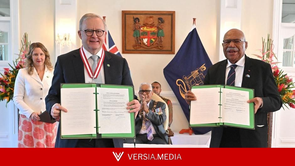 Australia, Fiji sign defense pact to counter China in Pacific